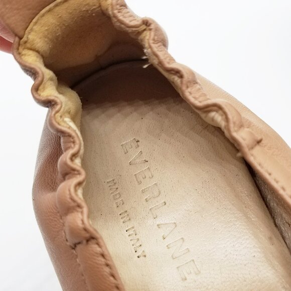 Everlane The Day Heel in Pecan Size 7 Stacked Block Heel Italian Leather Preppy - Picture 14 of 16